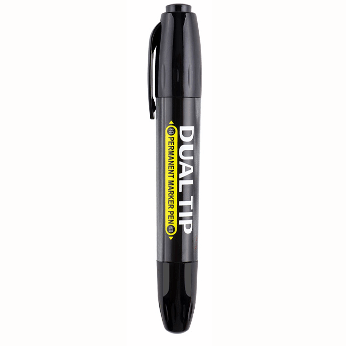 Маркер водостійкий, 1-5 мм двосторонній чорний Baoke (MP2918-black)